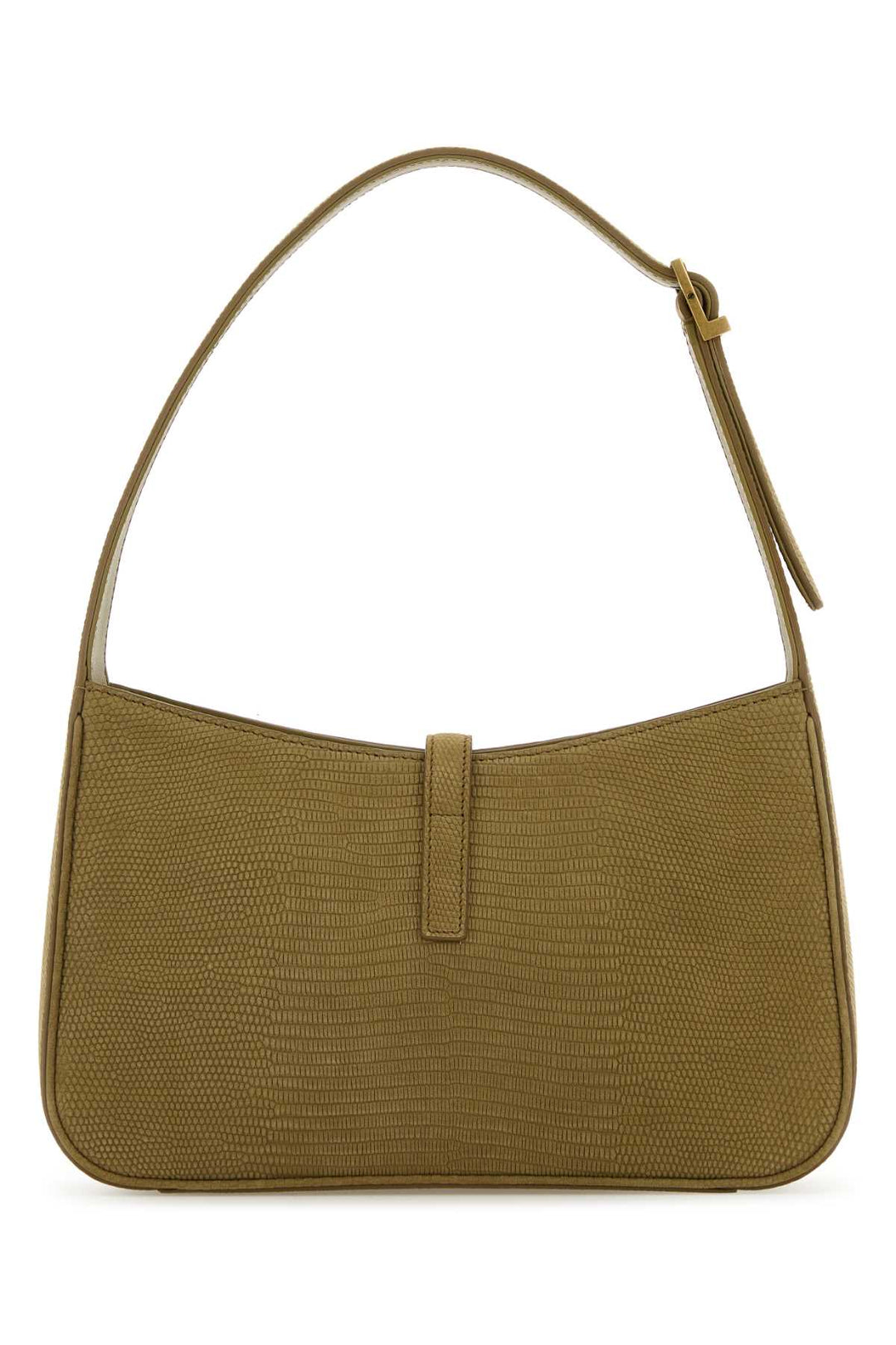 Saint Laurent Women Sage Green Suede Le 5 A 7 Shoulder Bag