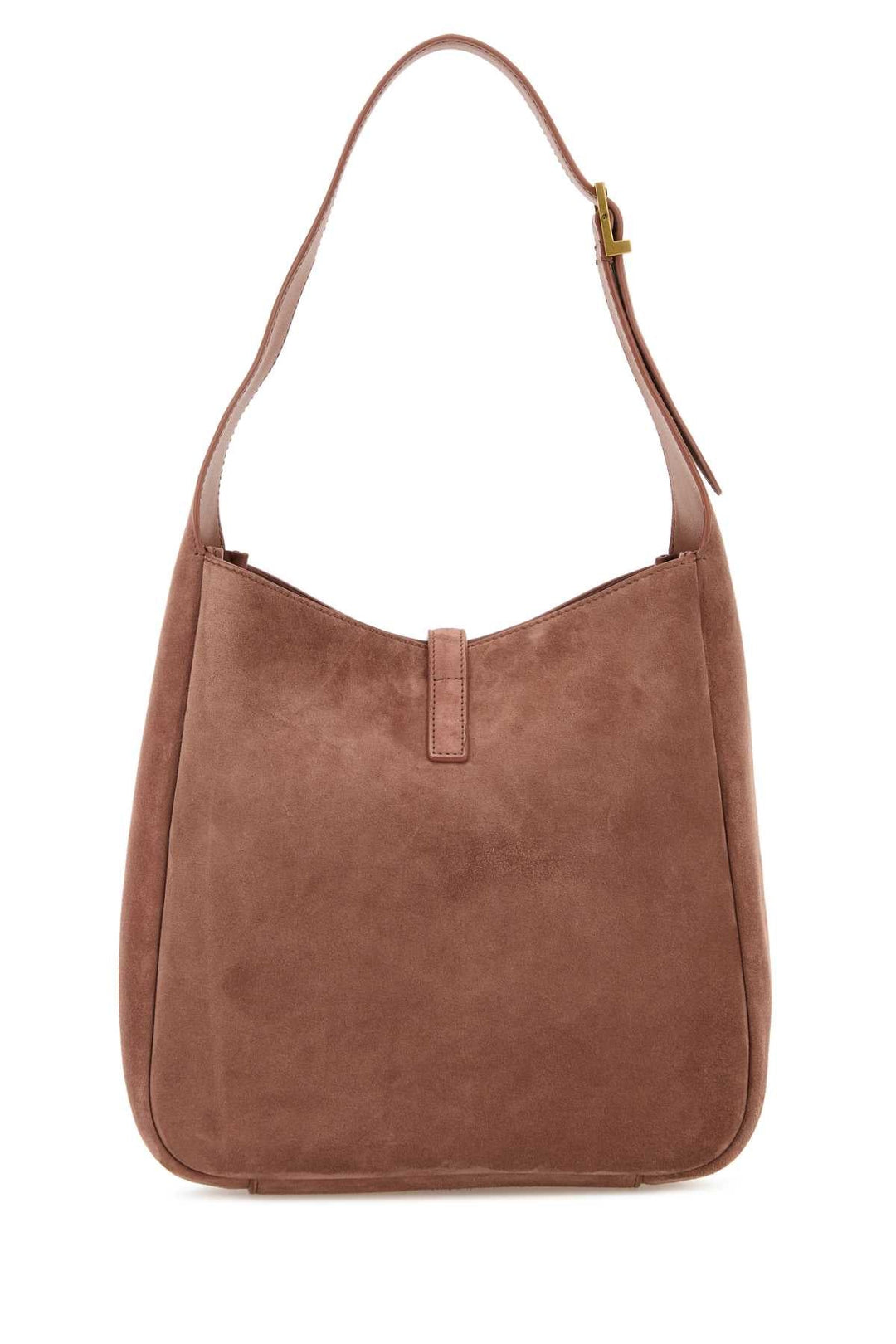 Saint Laurent Women Dark Pink Suede Small Le 5 Ã  7 Soft Shoulder Bag