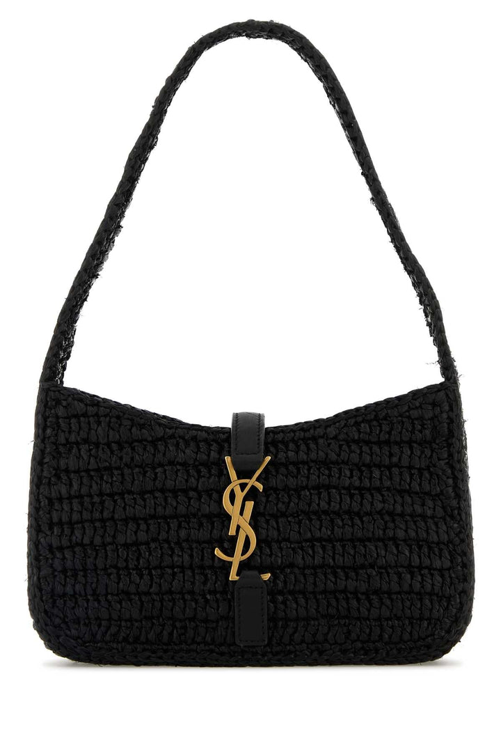 Saint Laurent Women Black Raffia Mini Le 5 Ã  7 Handbag