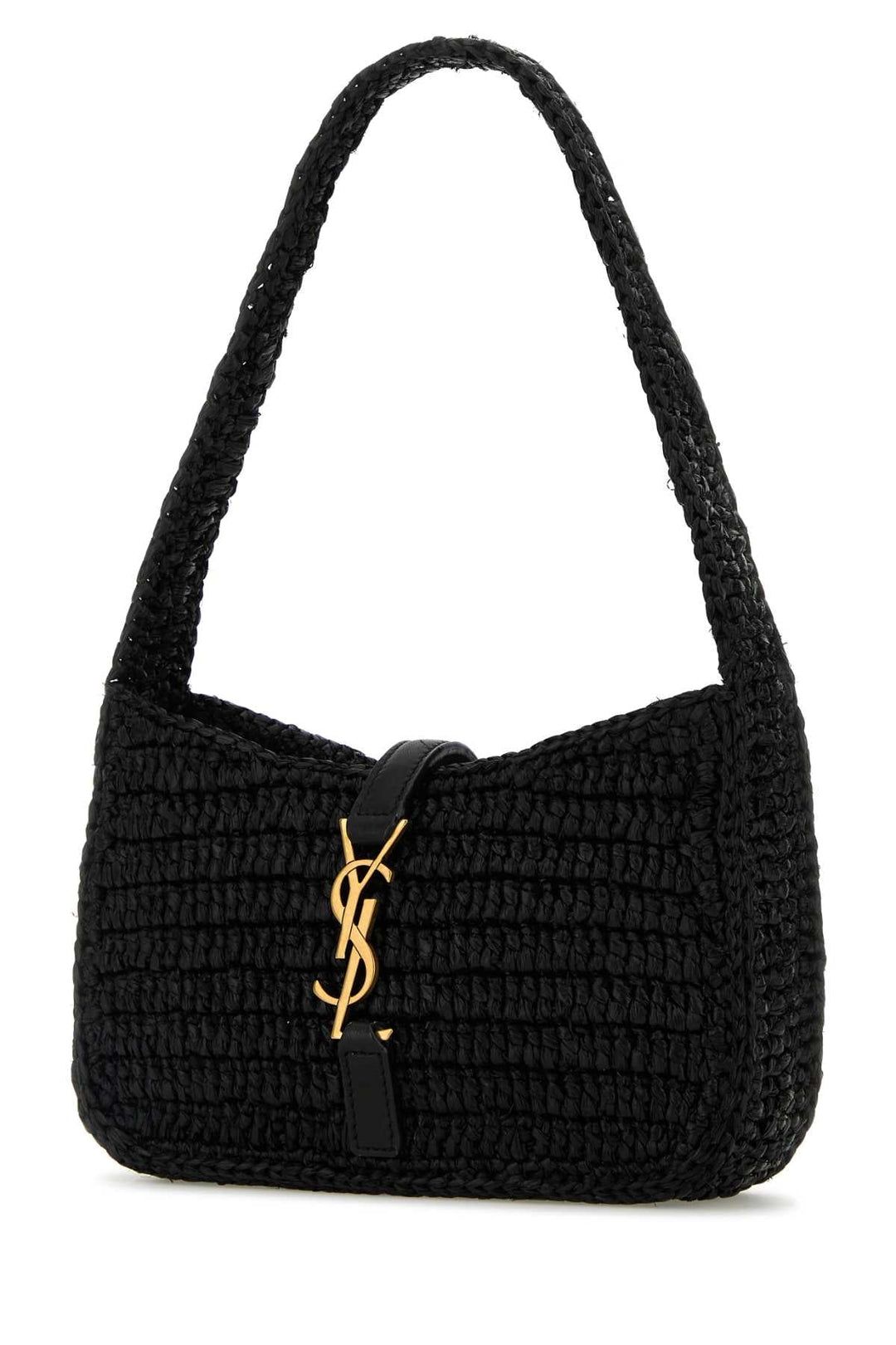 Saint Laurent Women Black Raffia Mini Le 5 Ã  7 Handbag