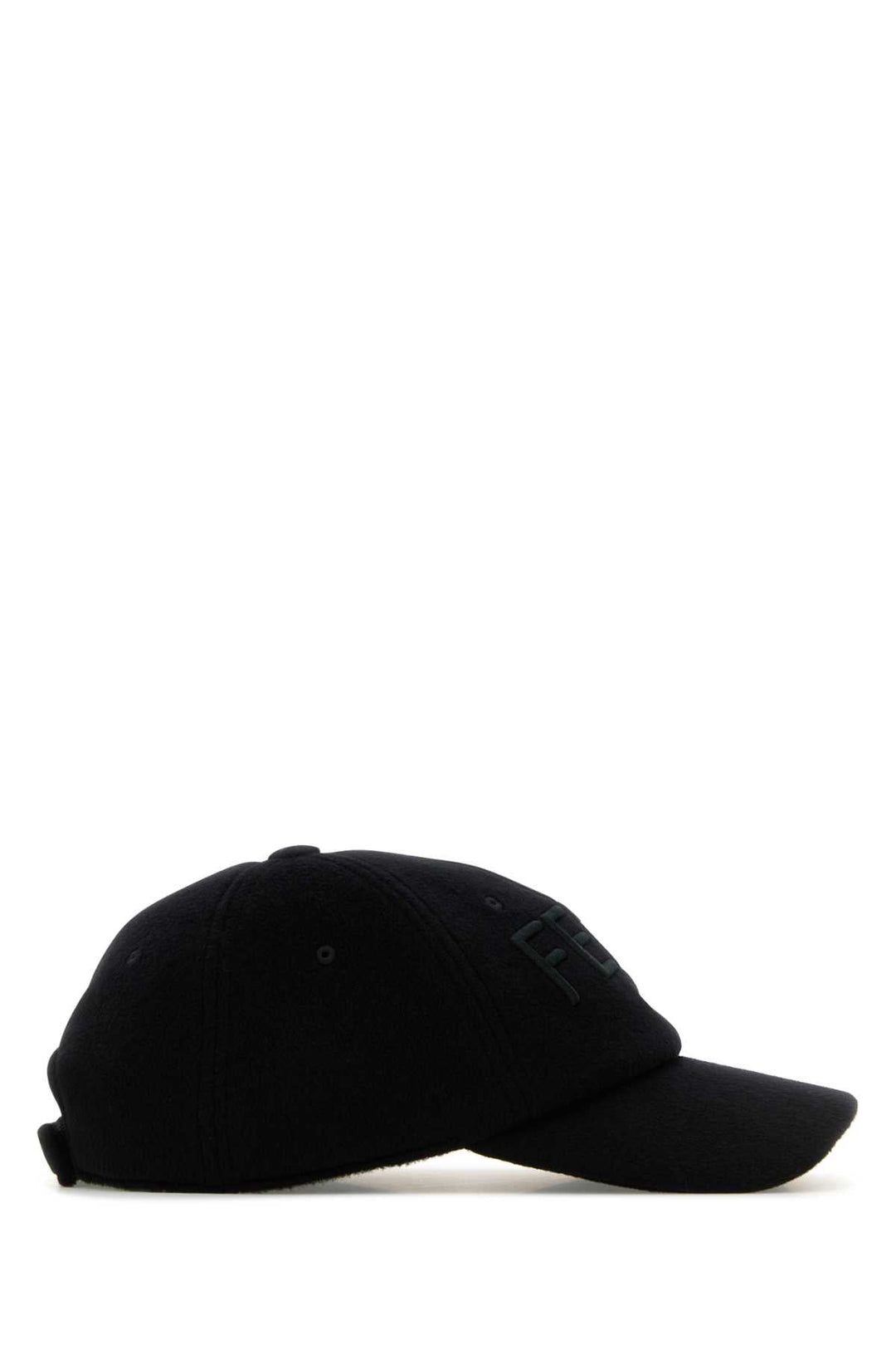 Fendi Men Black Wool Blend Baseball Cap