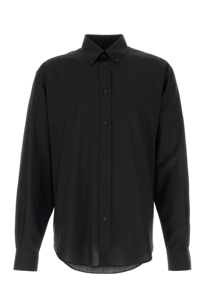Fendi Men Black Wool Shirt