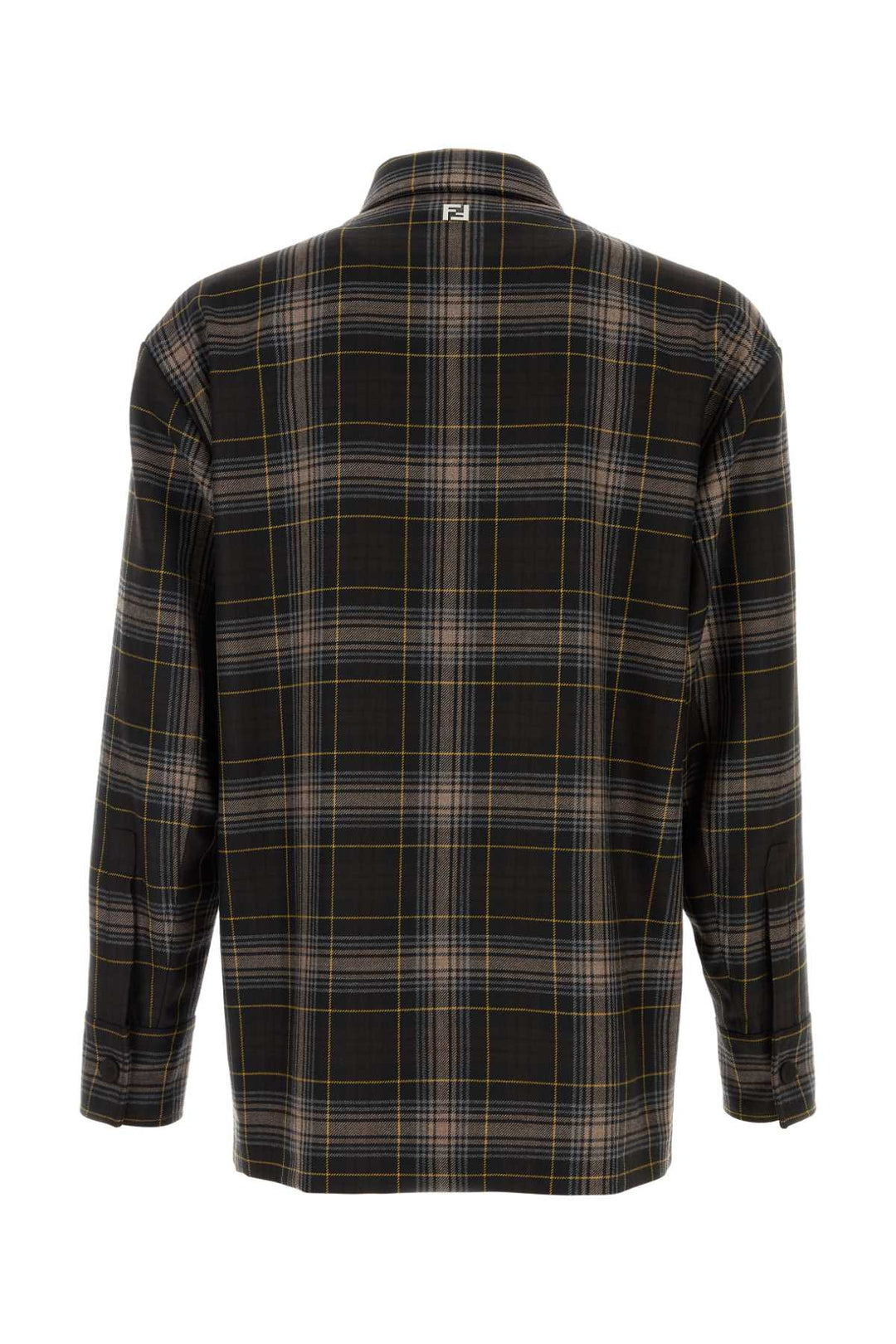 Fendi Men Embroidered Wool Shirt