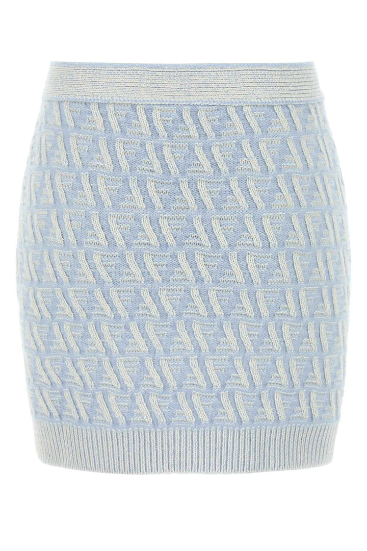 Fendi Women Embroidered Silk Blend Mini Skirt