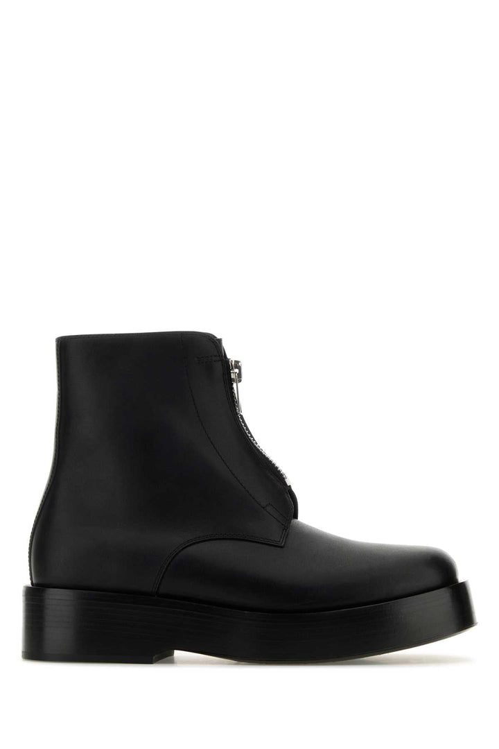 Bottega Veneta Men Black Leather Torino Ankle Boots