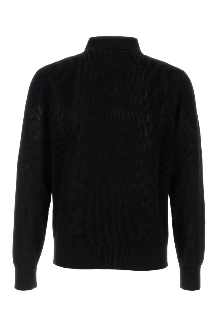 Dolce & Gabbana Men Black Mesh Cardigan