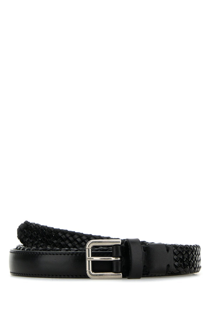Dolce & Gabbana Men Black Leather Belt