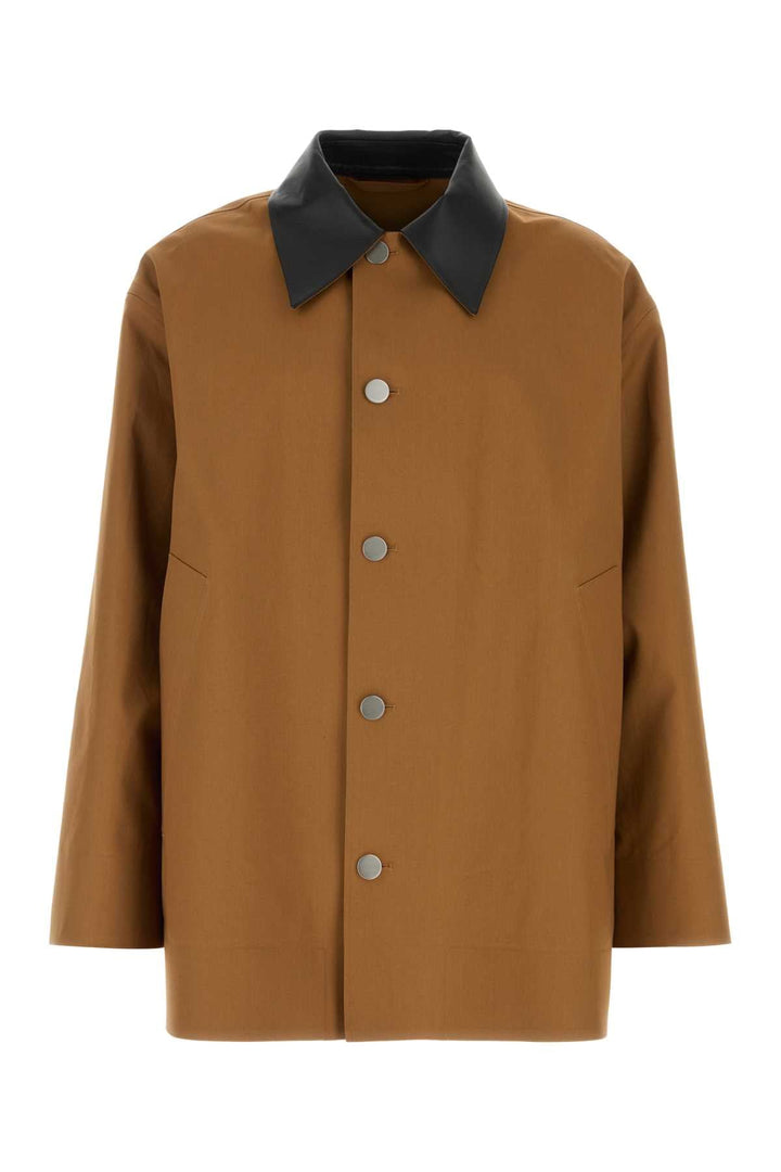 Jil Sander Men Caramel Cotton Trench Coat