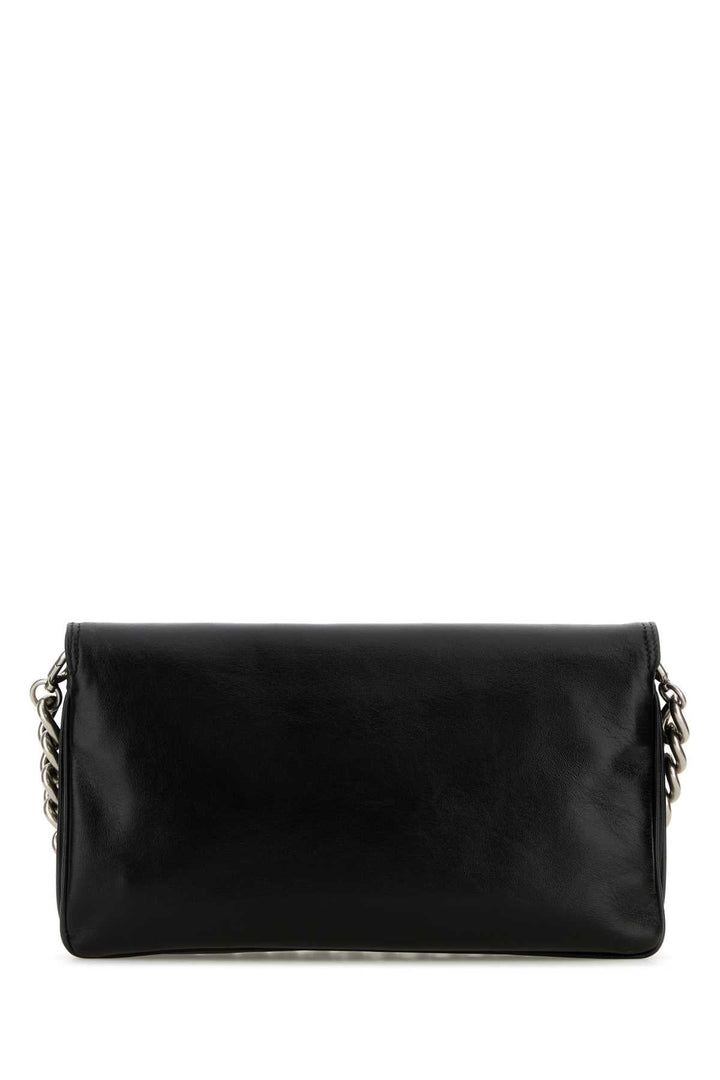 Balenciaga Women Black Leather Medium Bb Soft Shoulder Bag