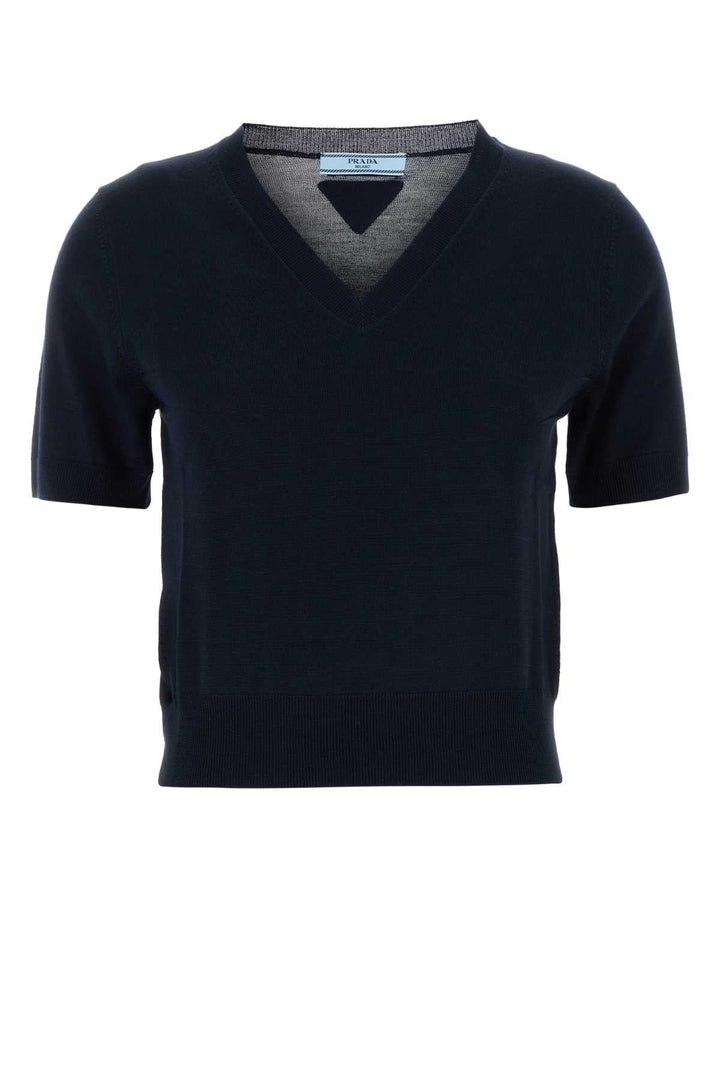 Prada Women Midnight Blue Wool Sweater