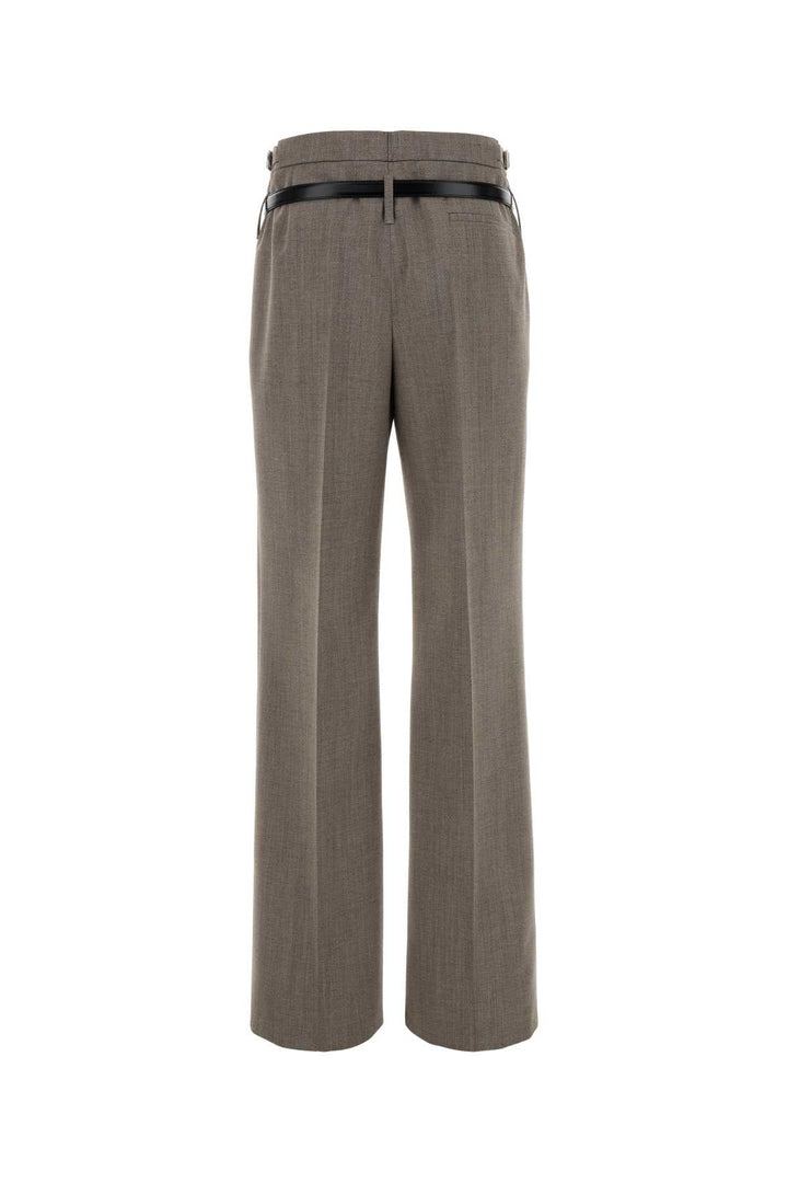 Prada Women Dove Grey Wool Blend Pant