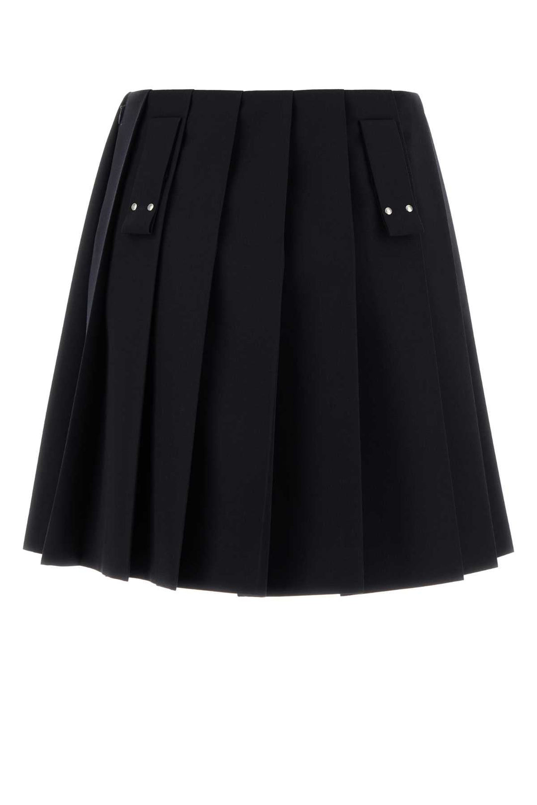 Prada Women Midnight Blue Gabardine Skirt