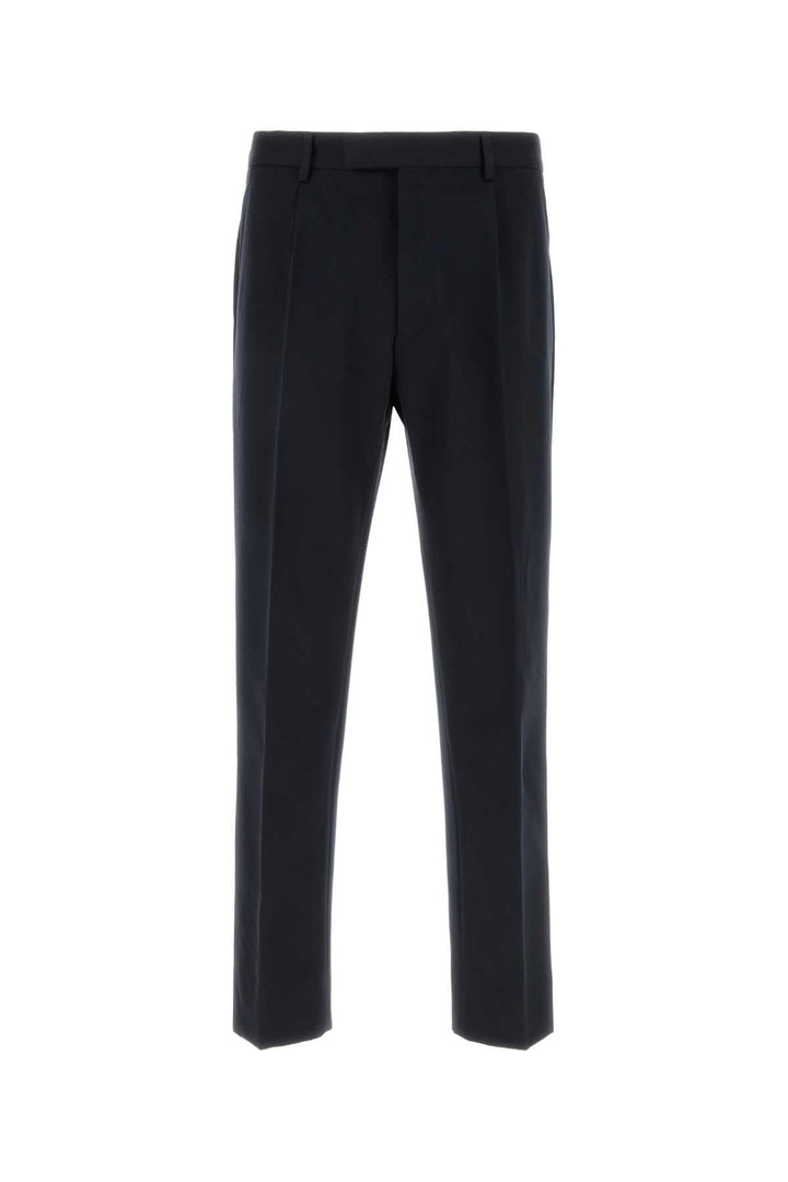 Zegna Men Midnight Blue Cotton Blend Pant