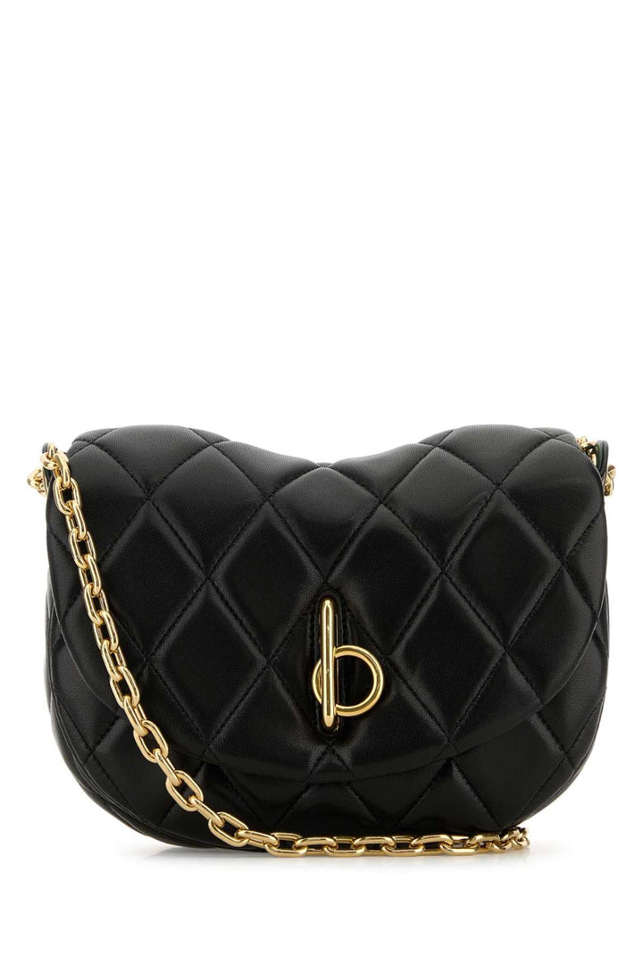 Burberry Women Black Leather Rocking Horse Shoulder Bag