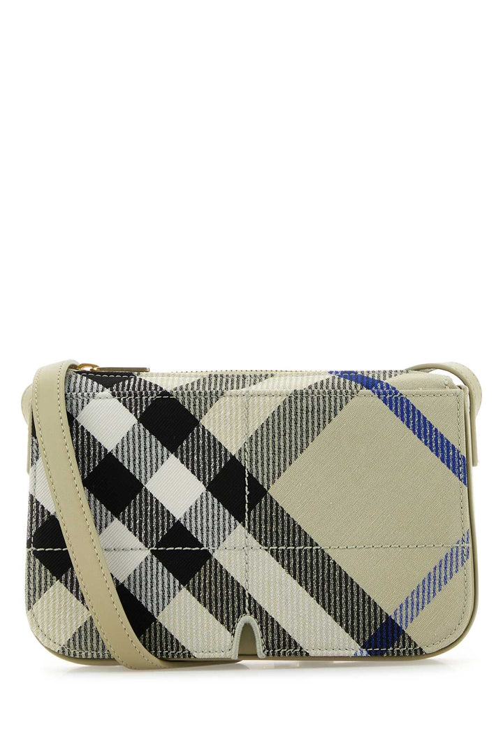 Burberry Women Embroidered Canvas Snip Crossbody Bag