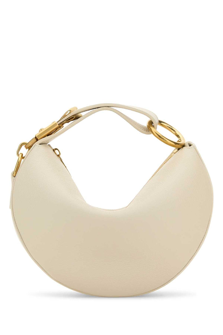 Burberry Women Ivory Leather Knight Arc Handbag