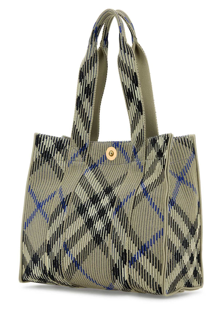 Burberry Women Embroidered Canvas Shopping Bag