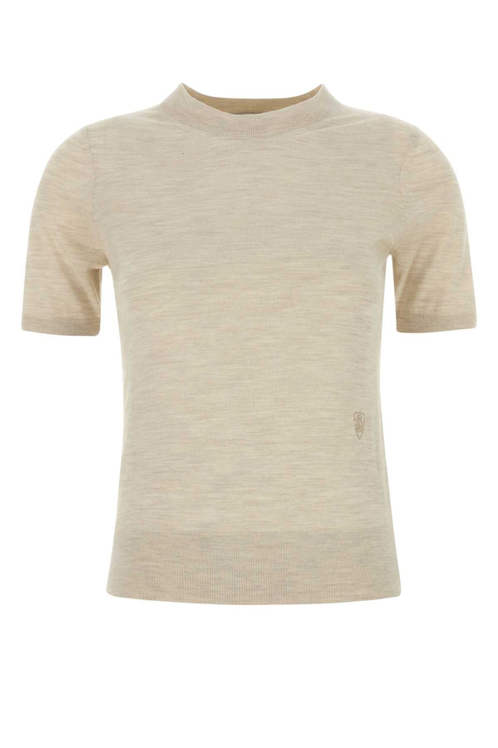 Burberry Women Sand Wool T-Shirt