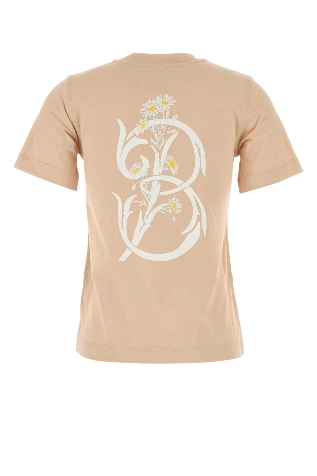 Burberry Women Peach Cotton T-Shirt