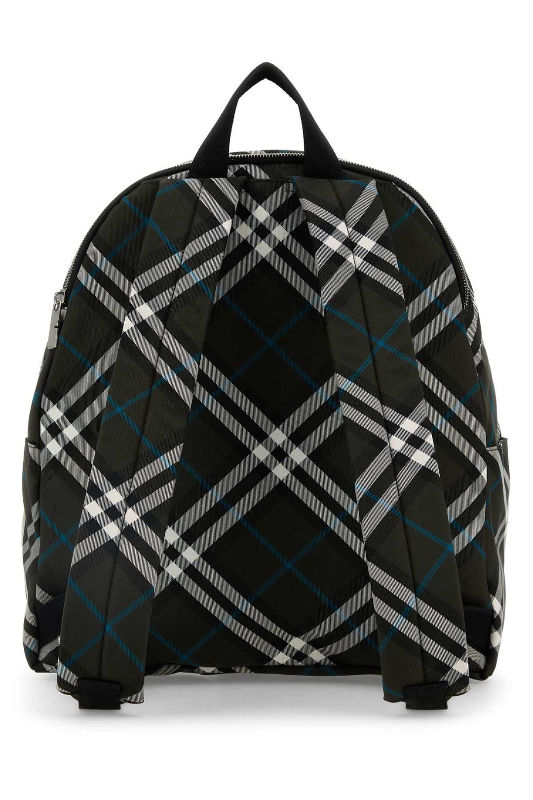 Burberry Men Embroidered Fabric Check Backpack