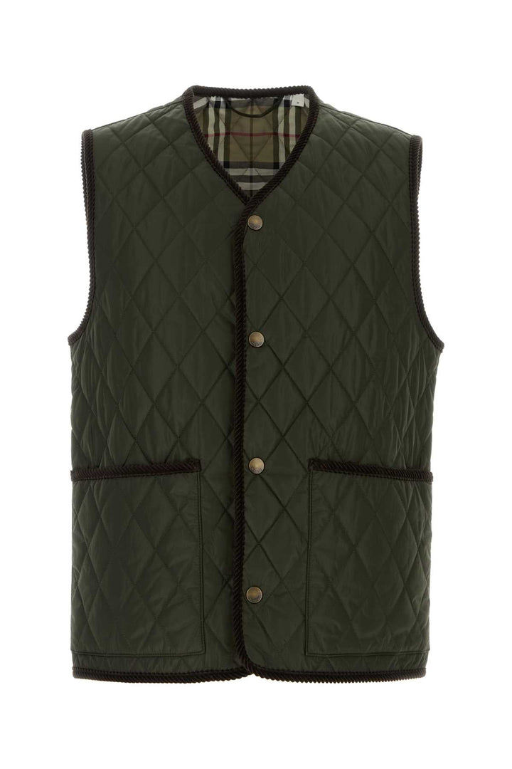 Burberry Men Army Green Nylon Jacket