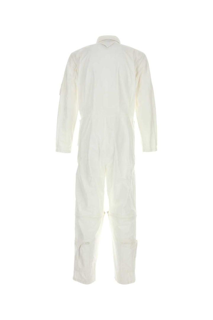 Prada Men White Cotton Jumpsuit