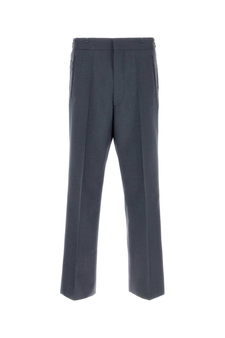 Prada Men Blue Mohair Blend Pant