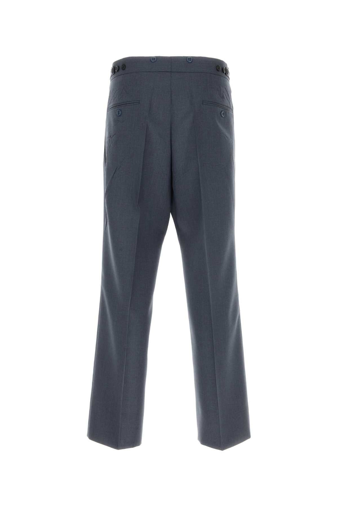 Prada Men Blue Mohair Blend Pant