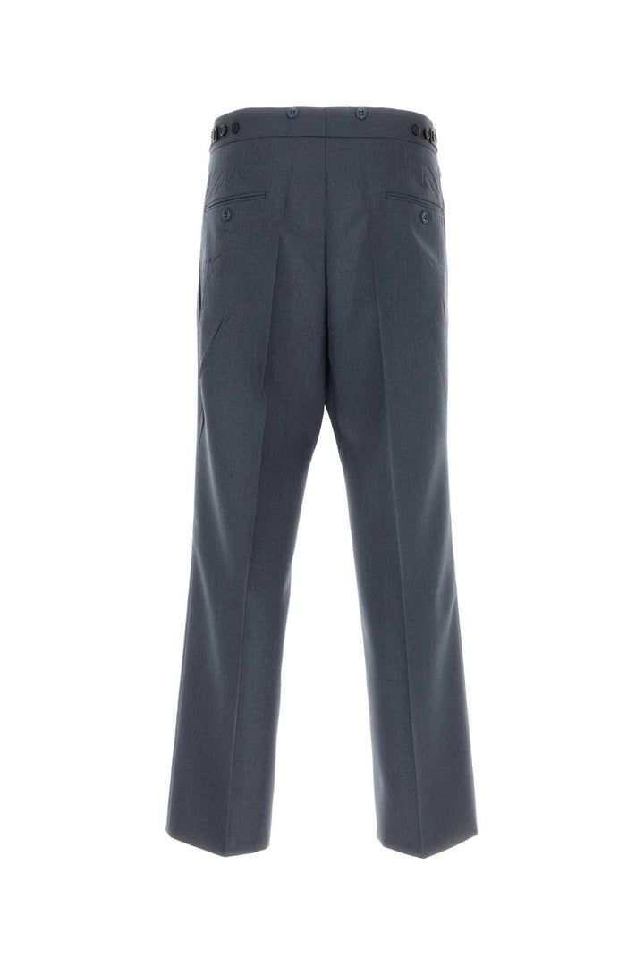 Prada Men Blue Mohair Blend Pant