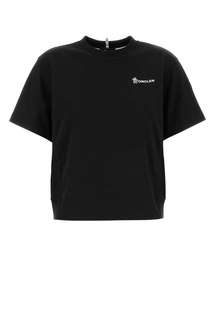Moncler Grenoble Women Black Cotton T-Shirt