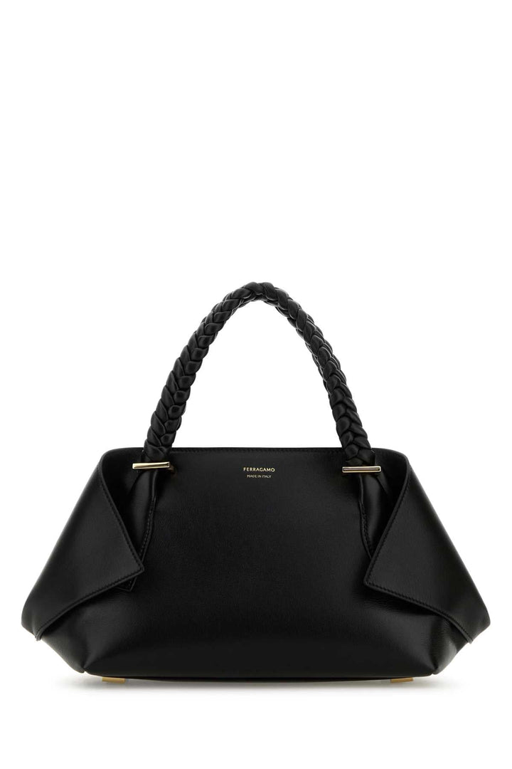 Salvatore Ferragamo Women Black Leather Medium Handbag