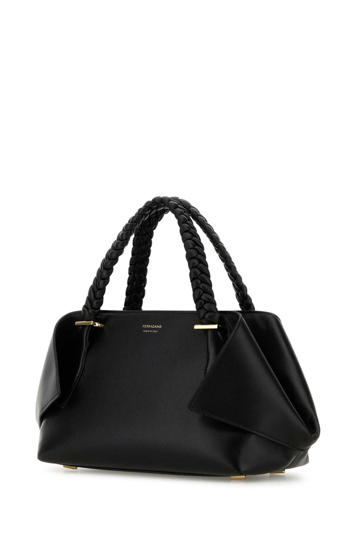 Salvatore Ferragamo Women Black Leather Medium Handbag
