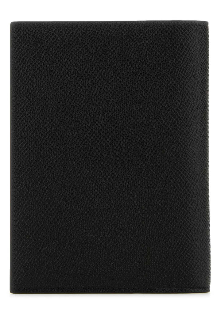 Salvatore Ferragamo Men Black Leather Passport Holder