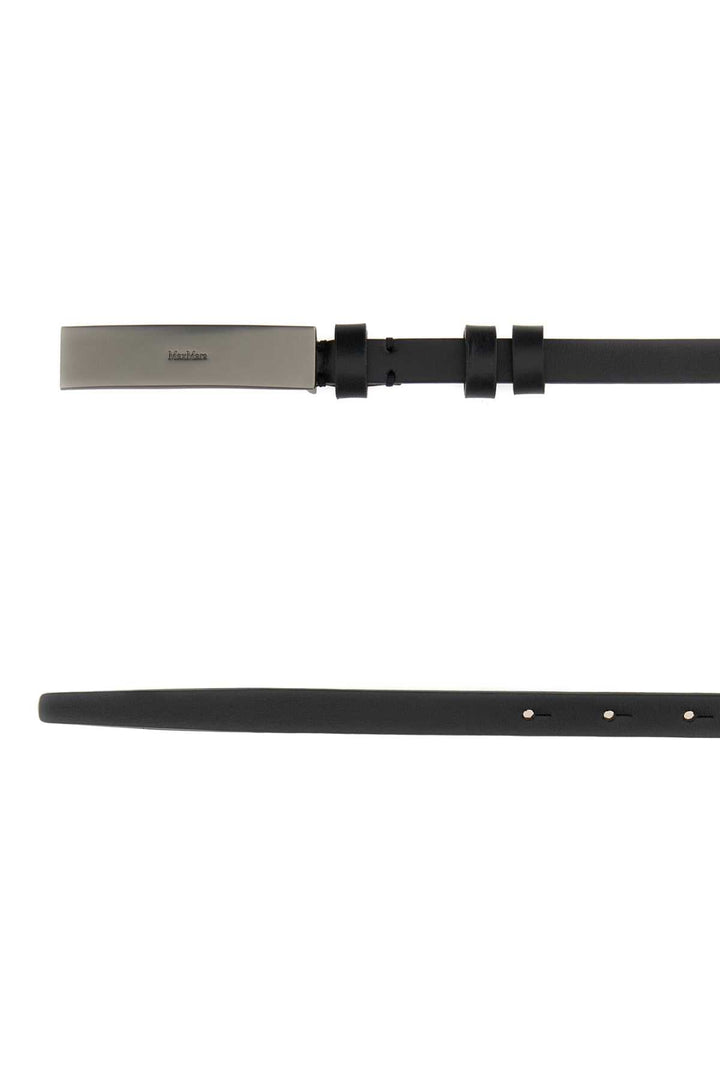 Max Mara Women Black Leather Newplate15 Belt