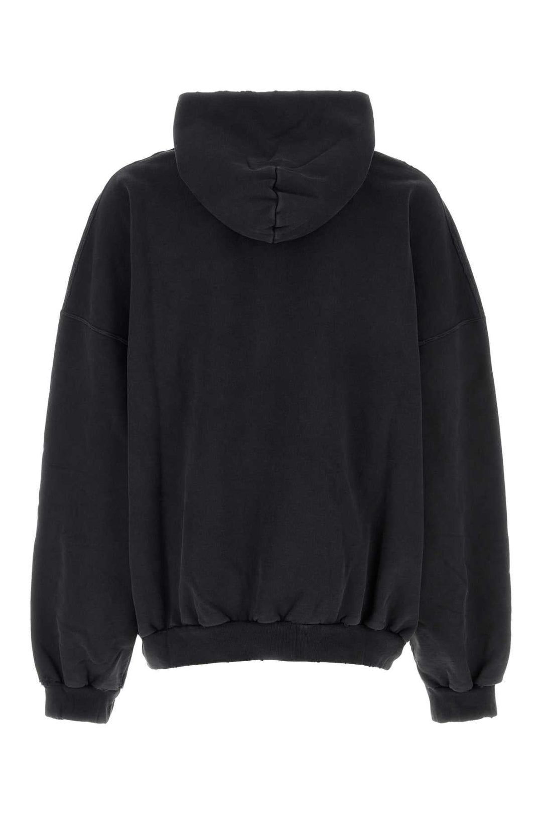 Balenciaga Men Charcoal Cotton Sweatshirt