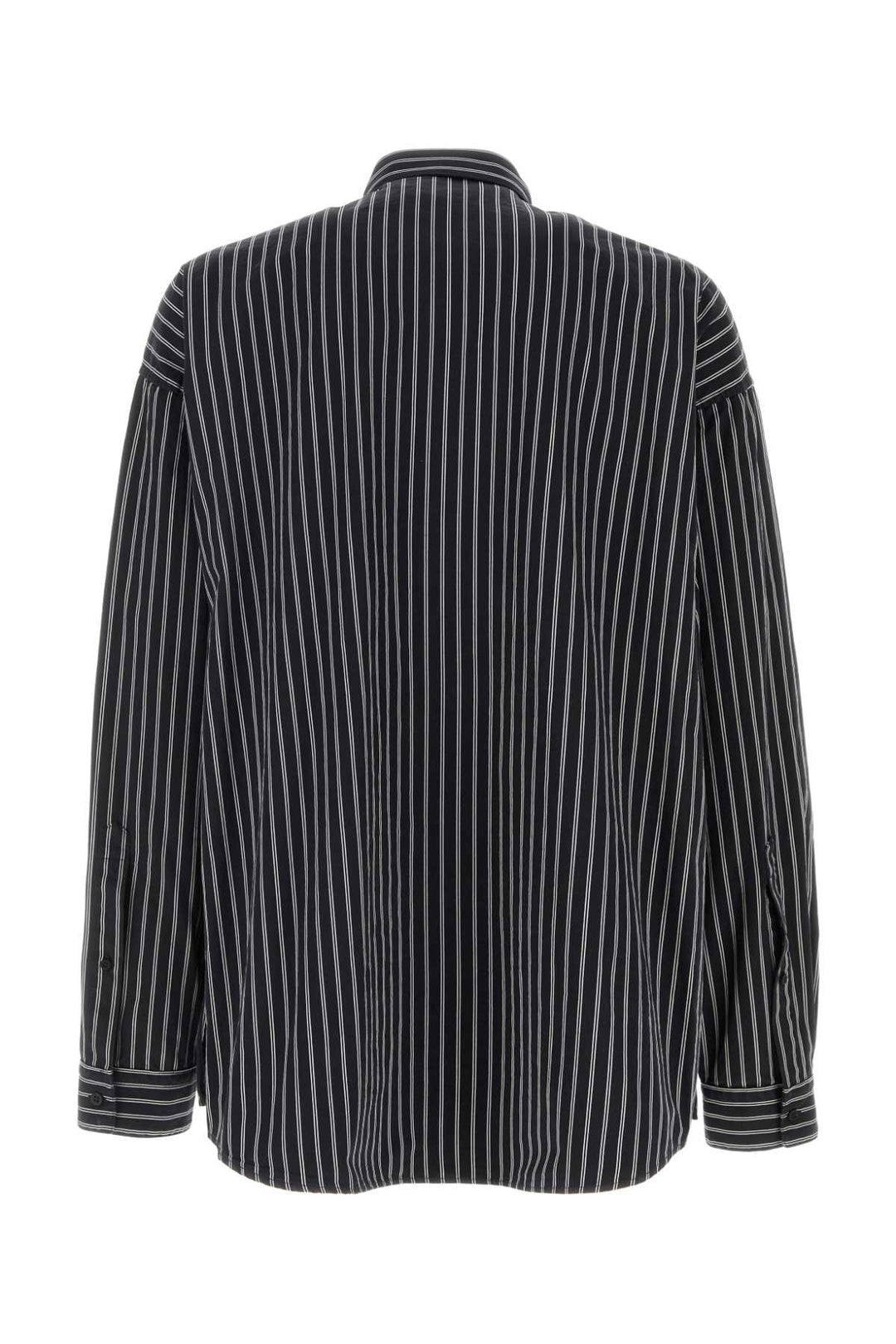 Balenciaga Men Embroidered Poplin Oversize Shirt