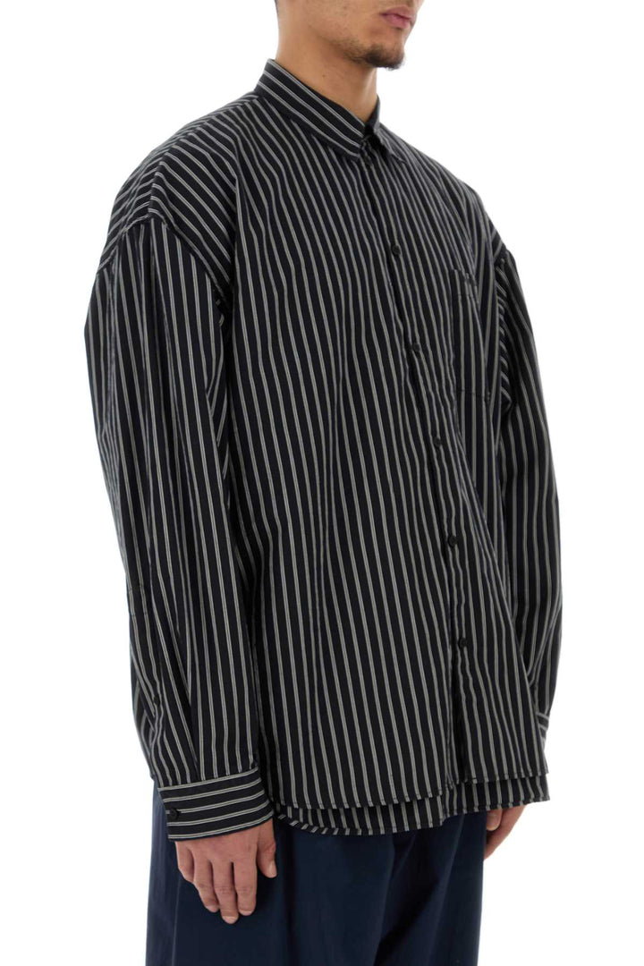 Balenciaga Men Embroidered Poplin Oversize Shirt