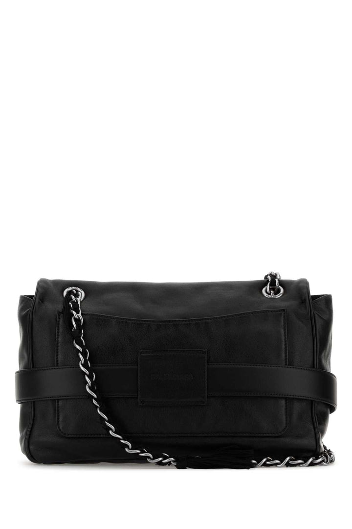 Balenciaga Women Black Leather Modu Shoulder Bag