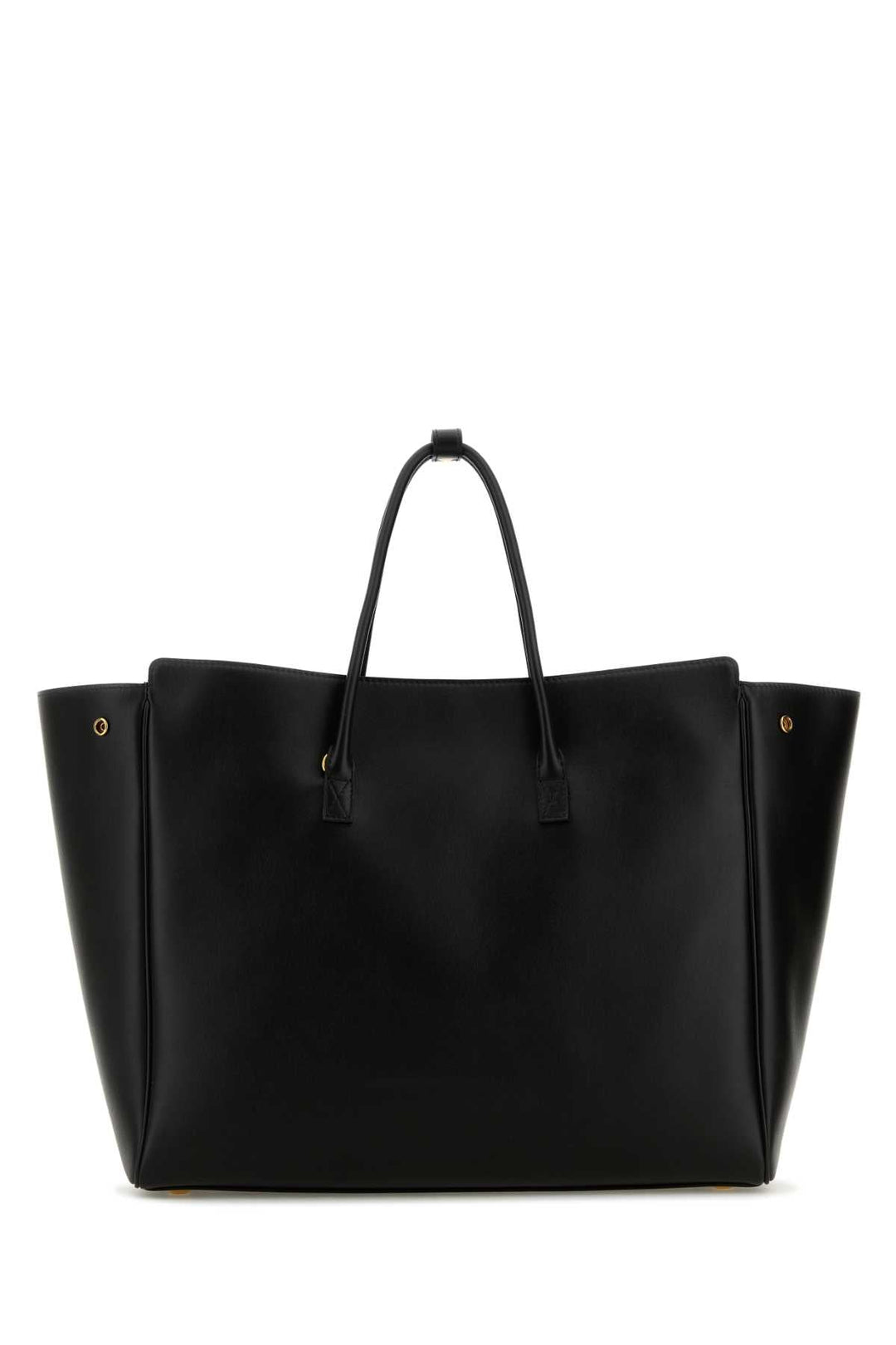 Balenciaga Women Black Leather Carry All Hampton Shopping Bag