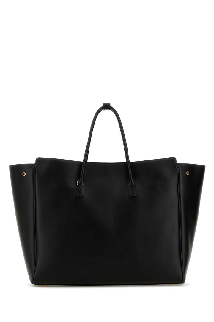Balenciaga Women Black Leather Carry All Hampton Shopping Bag