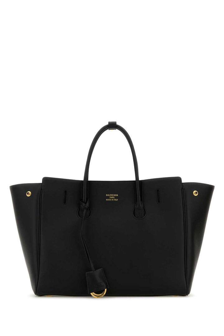 Balenciaga Women Black Leather Small Carry All Hempton Handbag