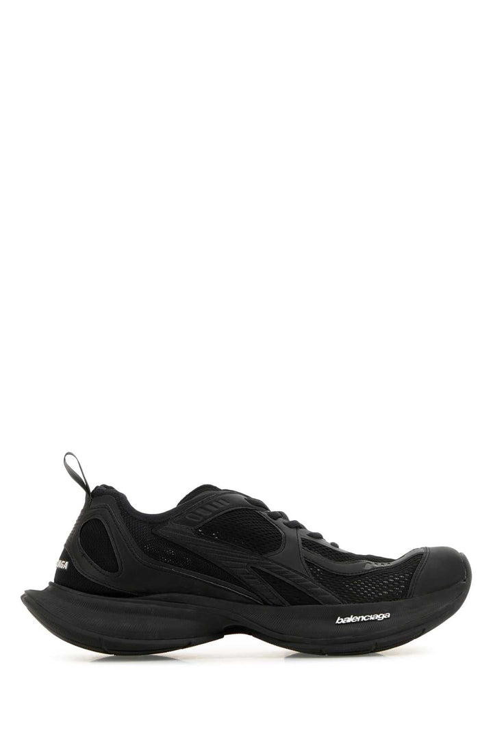 Balenciaga Men Black Mesh And Rubber Circuit Sneakers