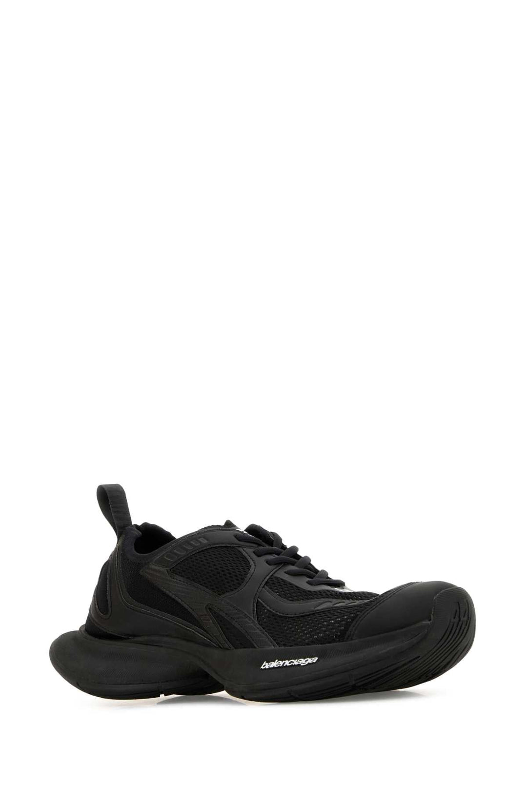 Balenciaga Men Black Mesh And Rubber Circuit Sneakers