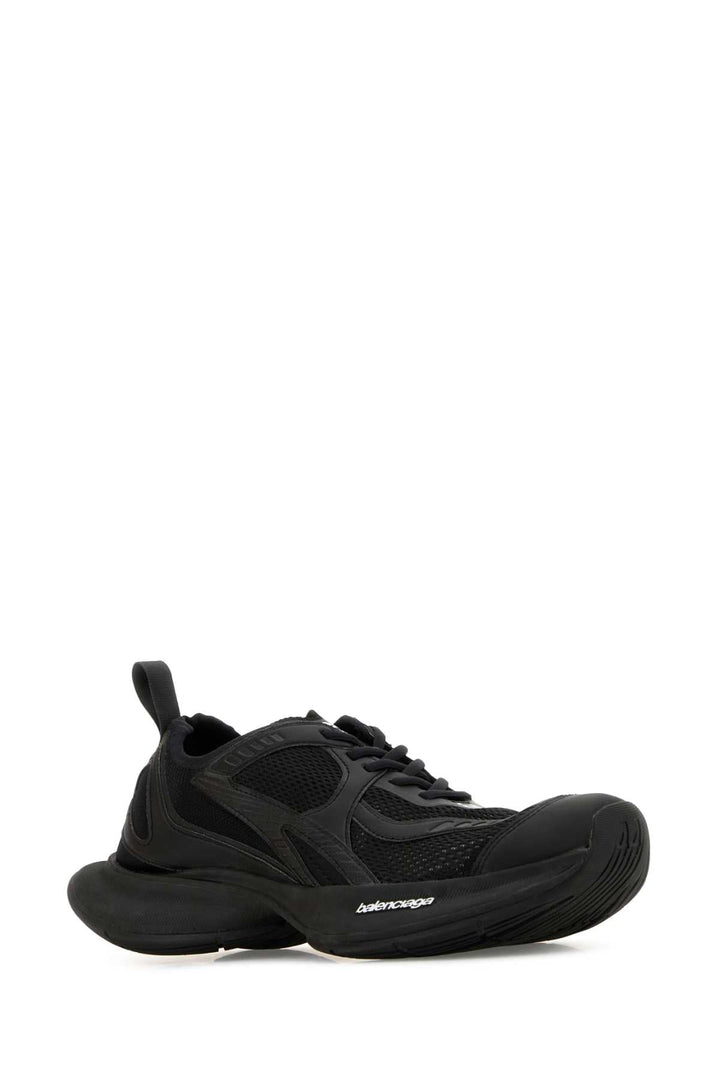 Balenciaga Men Black Mesh And Rubber Circuit Sneakers