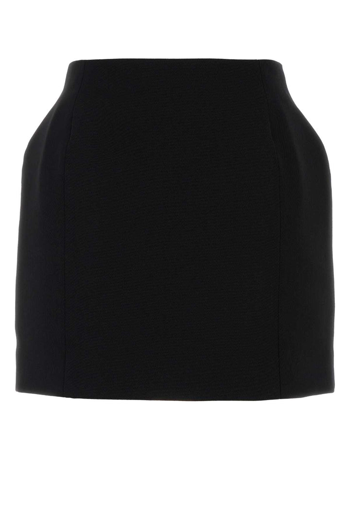 Balenciaga Women Black Wool Mini Skirt