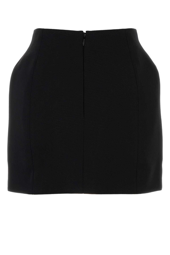 Balenciaga Women Black Wool Mini Skirt