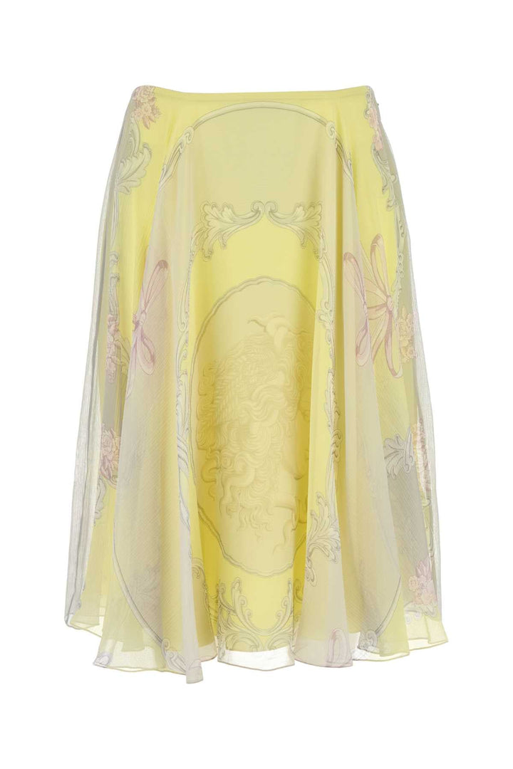 Versace Women Printed Crepe Skirt