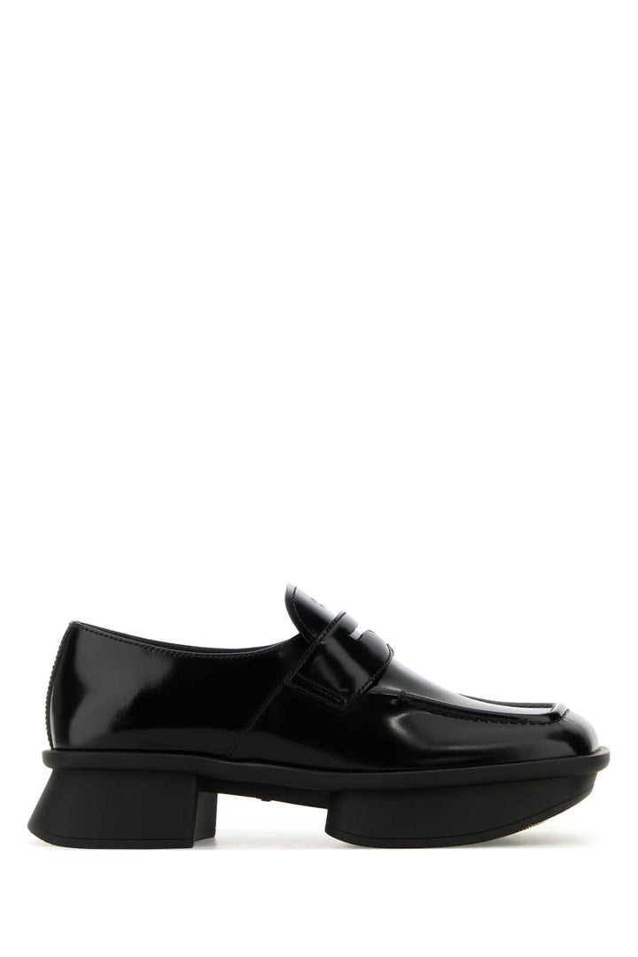 Prada Women Black Leather Equal Loafers