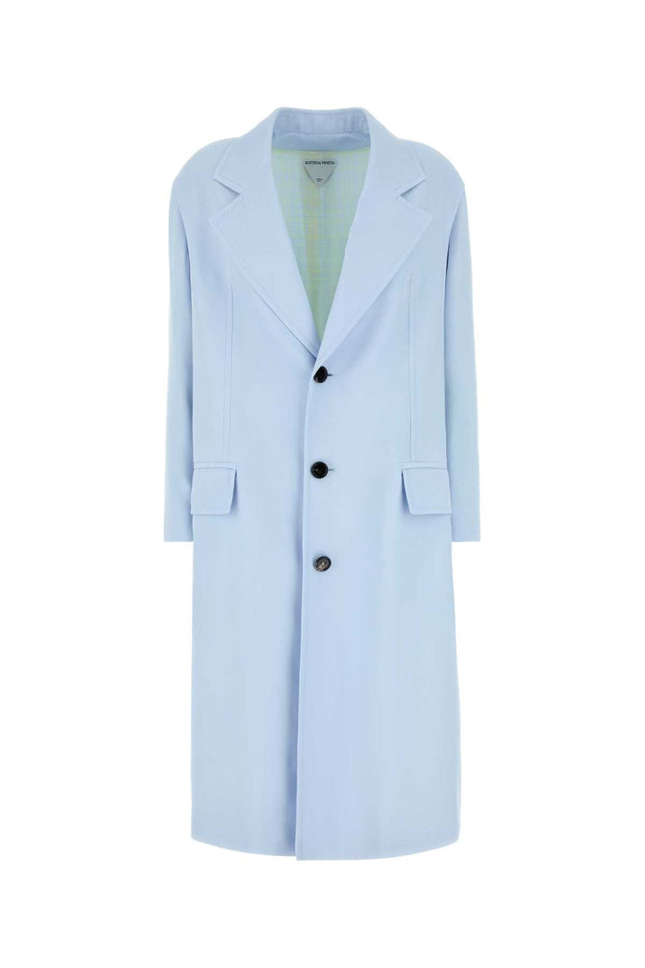 Bottega Veneta Women Pastel Blue Viscose Blend Coat