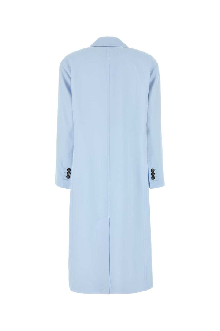 Bottega Veneta Women Pastel Blue Viscose Blend Coat